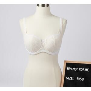 Sexy Plus Size Balconette Bra ROSME Lace Lingerie GRAND Beige